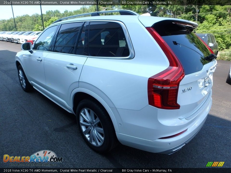2018 Volvo XC90 T6 AWD Momentum Crystal White Pearl Metallic / Charcoal Photo #6