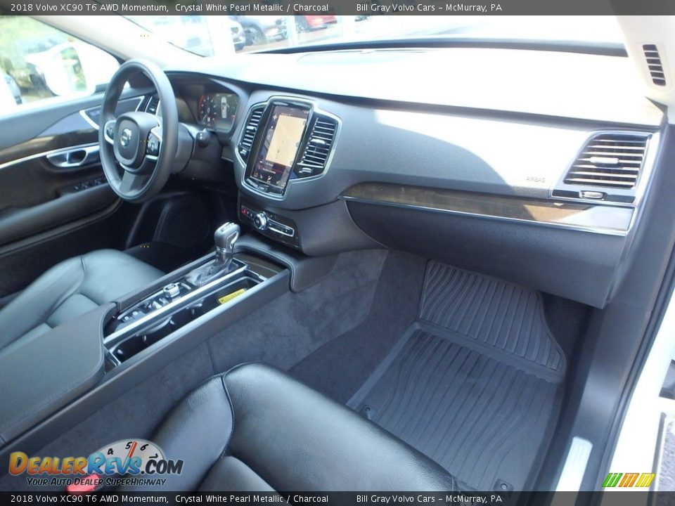 2018 Volvo XC90 T6 AWD Momentum Crystal White Pearl Metallic / Charcoal Photo #12
