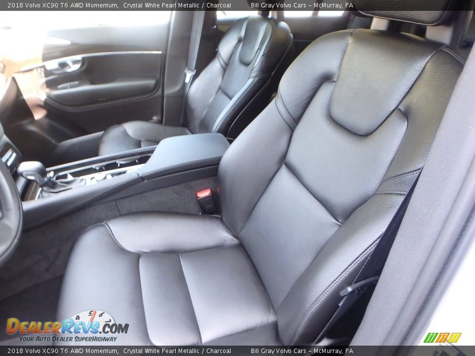 2018 Volvo XC90 T6 AWD Momentum Crystal White Pearl Metallic / Charcoal Photo #16