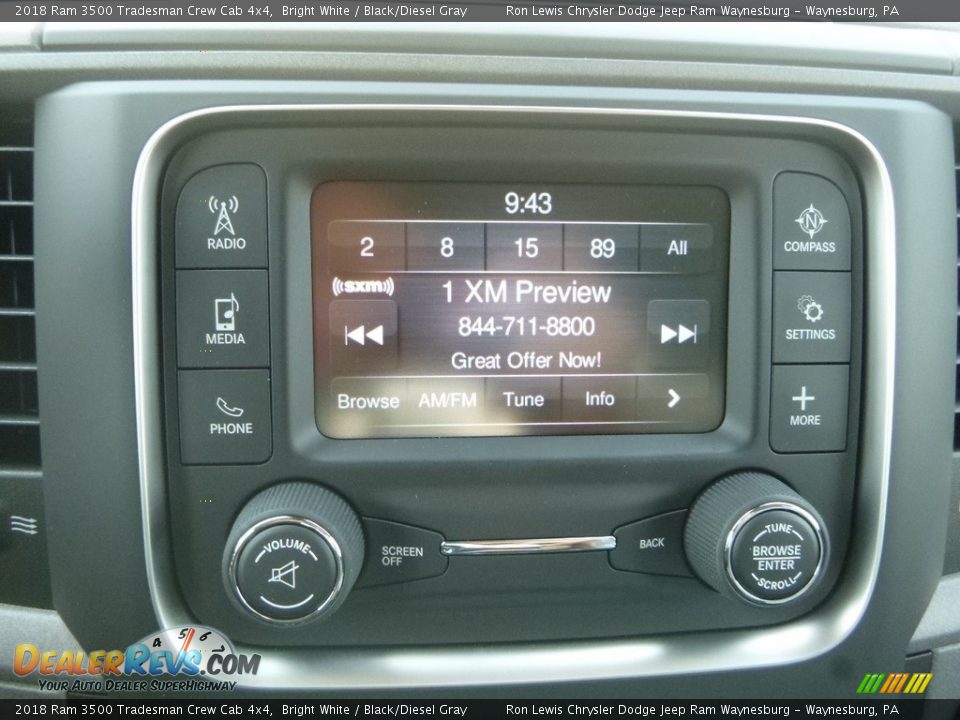 2018 Ram 3500 Tradesman Crew Cab 4x4 Bright White / Black/Diesel Gray Photo #16