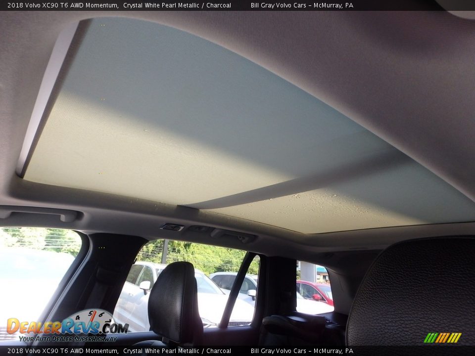 2018 Volvo XC90 T6 AWD Momentum Crystal White Pearl Metallic / Charcoal Photo #20