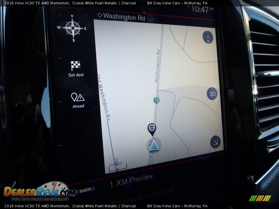 2018 Volvo XC90 T6 AWD Momentum Crystal White Pearl Metallic / Charcoal Photo #22