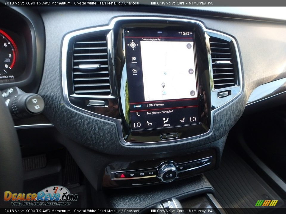 2018 Volvo XC90 T6 AWD Momentum Crystal White Pearl Metallic / Charcoal Photo #23