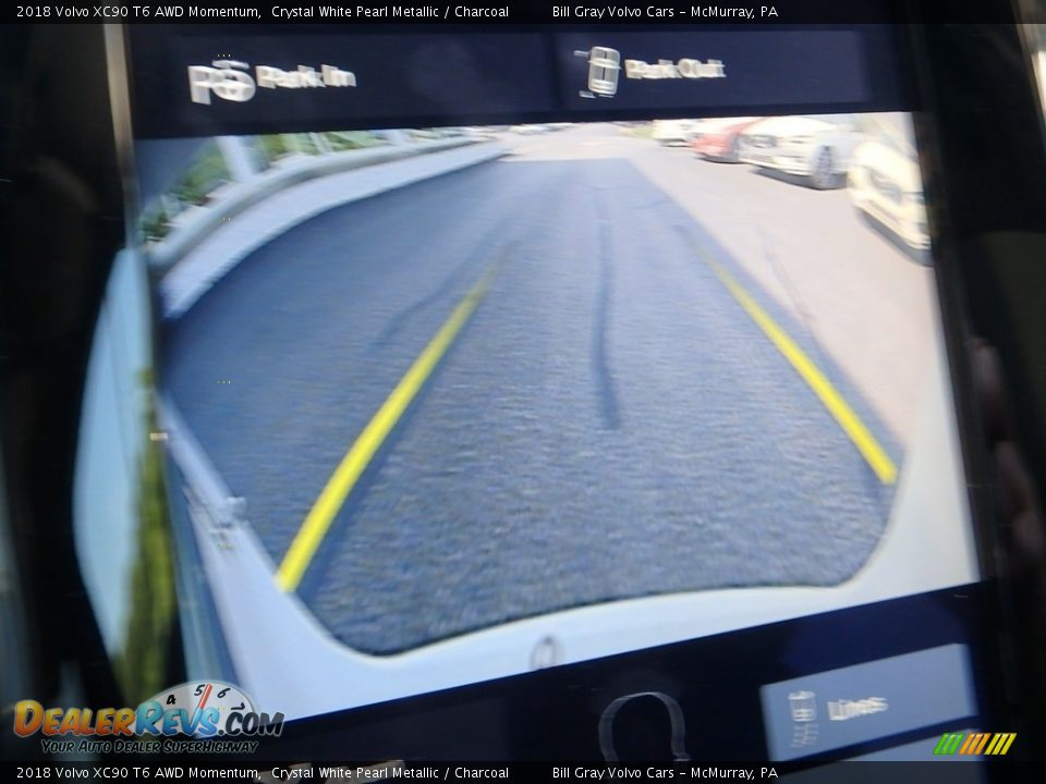 2018 Volvo XC90 T6 AWD Momentum Crystal White Pearl Metallic / Charcoal Photo #25