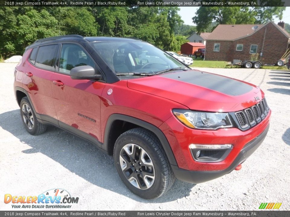 2018 Jeep Compass Trailhawk 4x4 Redline Pearl / Black/Ruby Red Photo #7