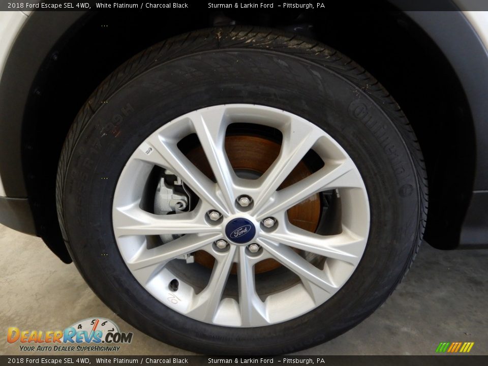 2018 Ford Escape SEL 4WD White Platinum / Charcoal Black Photo #6