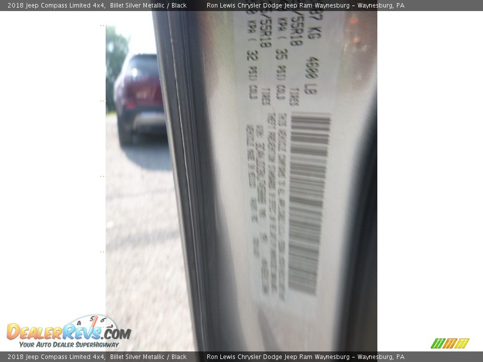 2018 Jeep Compass Limited 4x4 Billet Silver Metallic / Black Photo #14