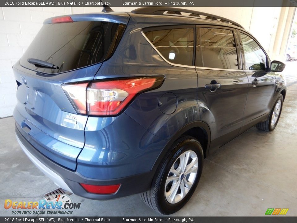 2018 Ford Escape SEL 4WD Blue Metallic / Charcoal Black Photo #2