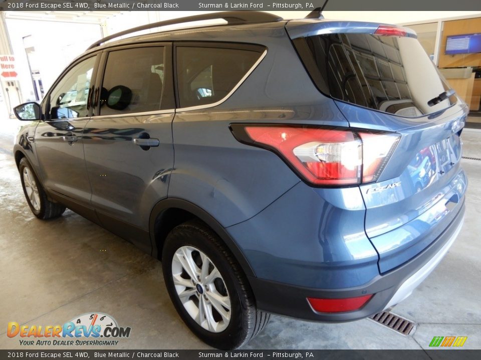 2018 Ford Escape SEL 4WD Blue Metallic / Charcoal Black Photo #4