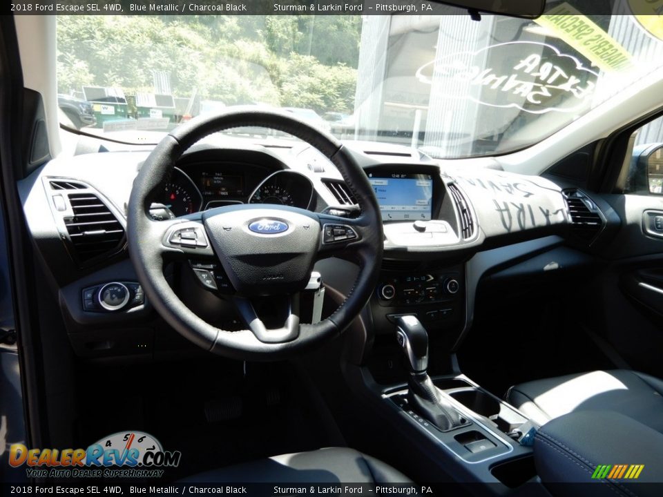 2018 Ford Escape SEL 4WD Blue Metallic / Charcoal Black Photo #9