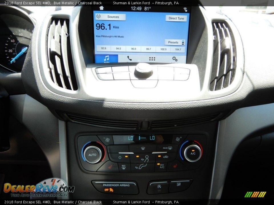 2018 Ford Escape SEL 4WD Blue Metallic / Charcoal Black Photo #15