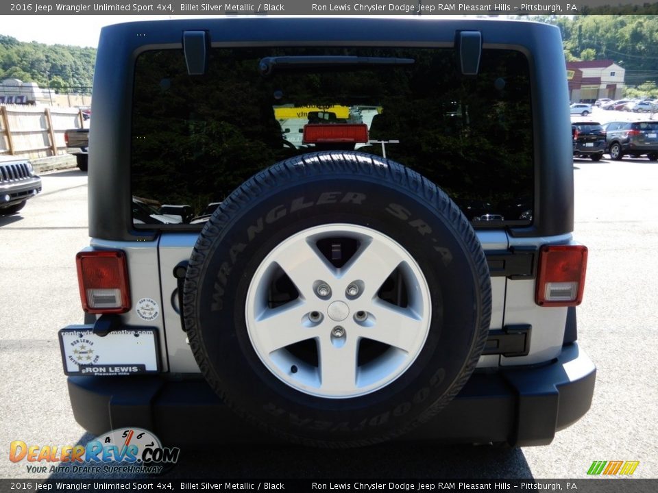 2016 Jeep Wrangler Unlimited Sport 4x4 Billet Silver Metallic / Black Photo #4