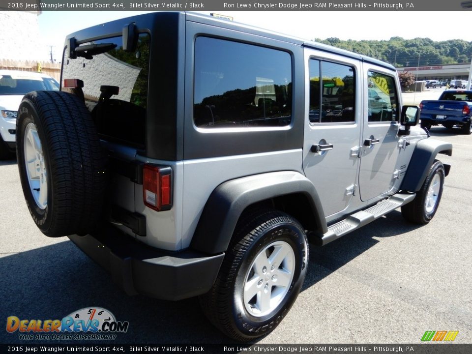 2016 Jeep Wrangler Unlimited Sport 4x4 Billet Silver Metallic / Black Photo #6