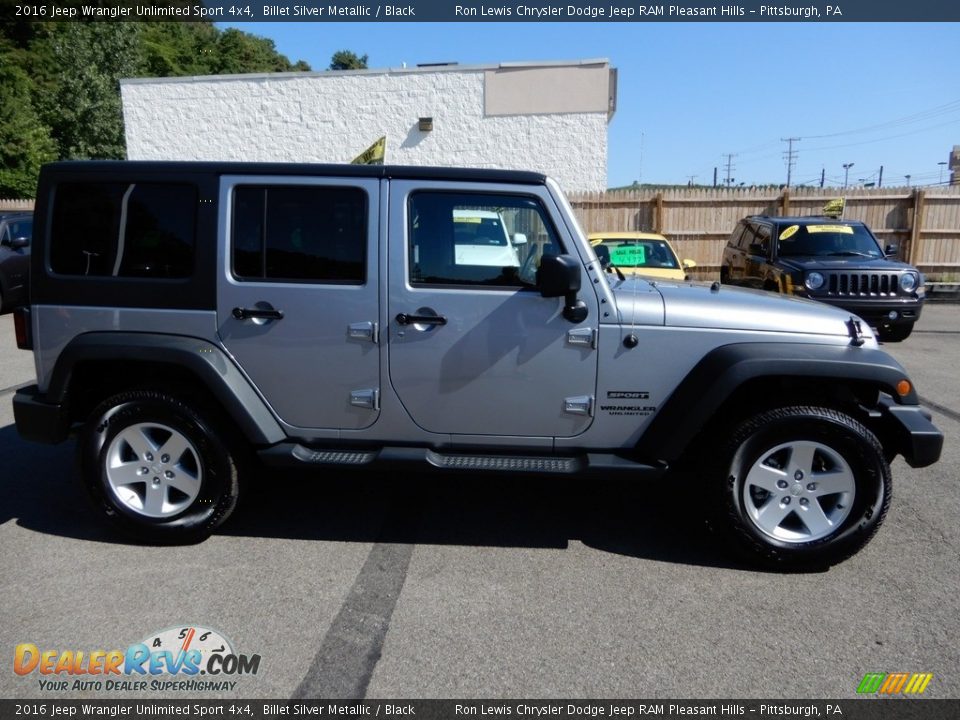 2016 Jeep Wrangler Unlimited Sport 4x4 Billet Silver Metallic / Black Photo #7