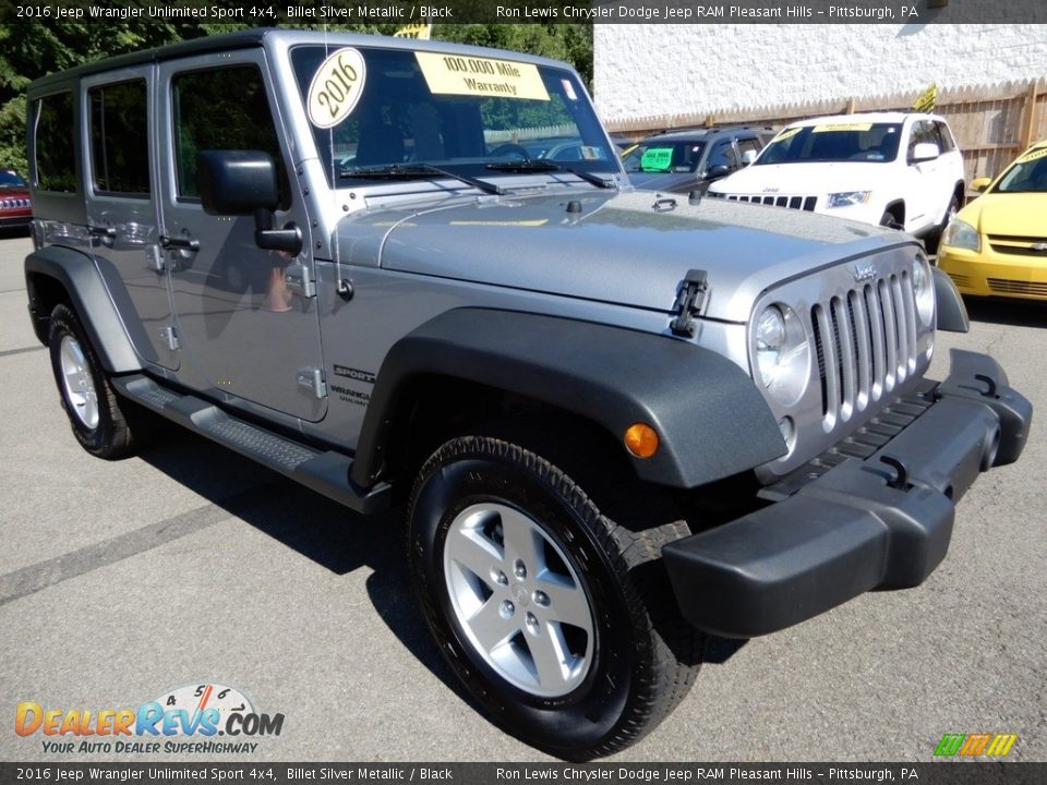 2016 Jeep Wrangler Unlimited Sport 4x4 Billet Silver Metallic / Black Photo #8