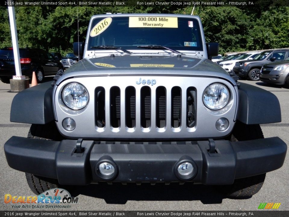 2016 Jeep Wrangler Unlimited Sport 4x4 Billet Silver Metallic / Black Photo #9