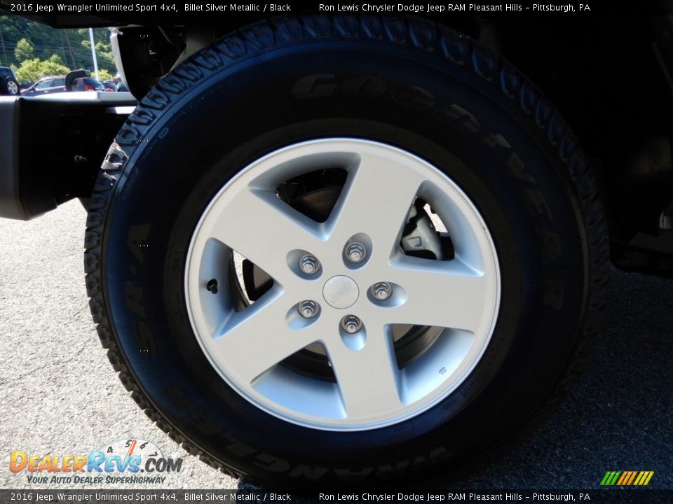 2016 Jeep Wrangler Unlimited Sport 4x4 Billet Silver Metallic / Black Photo #10