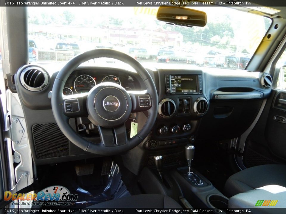 2016 Jeep Wrangler Unlimited Sport 4x4 Billet Silver Metallic / Black Photo #14