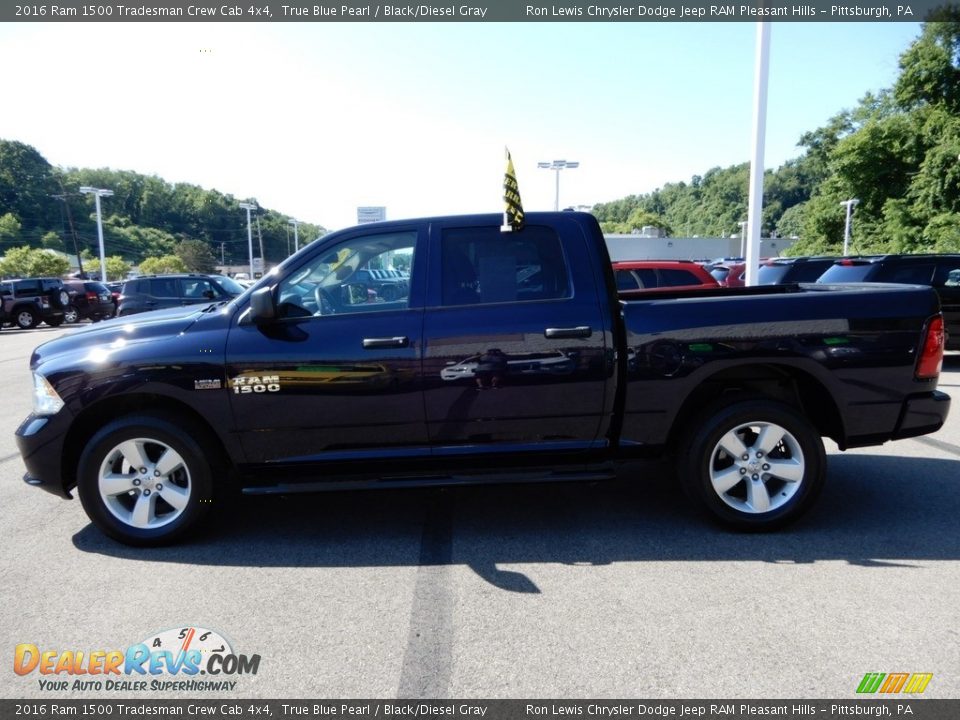 2016 Ram 1500 Tradesman Crew Cab 4x4 True Blue Pearl / Black/Diesel Gray Photo #2
