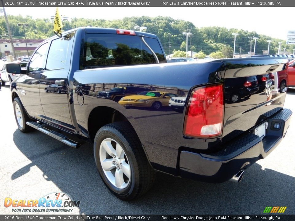 2016 Ram 1500 Tradesman Crew Cab 4x4 True Blue Pearl / Black/Diesel Gray Photo #3