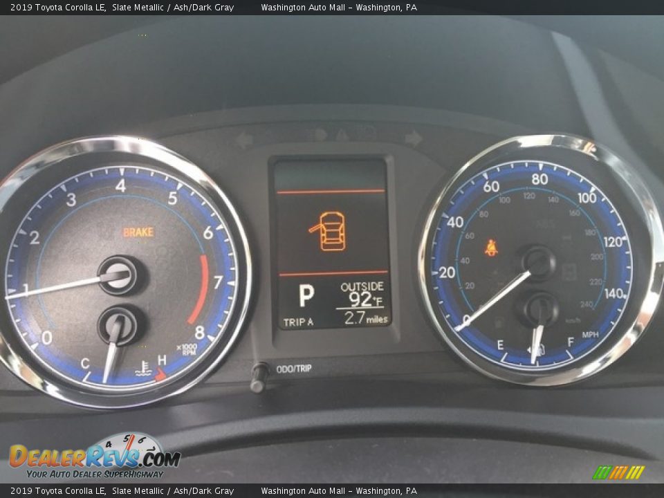 2019 Toyota Corolla LE Slate Metallic / Ash/Dark Gray Photo #14