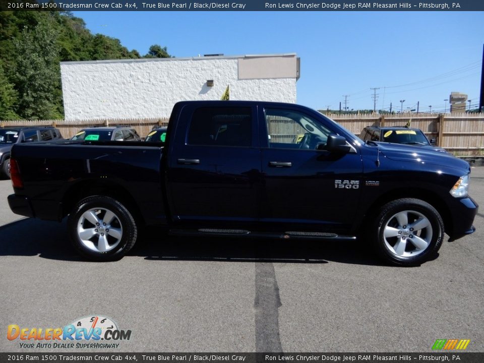 2016 Ram 1500 Tradesman Crew Cab 4x4 True Blue Pearl / Black/Diesel Gray Photo #6