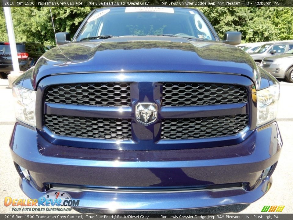 2016 Ram 1500 Tradesman Crew Cab 4x4 True Blue Pearl / Black/Diesel Gray Photo #8