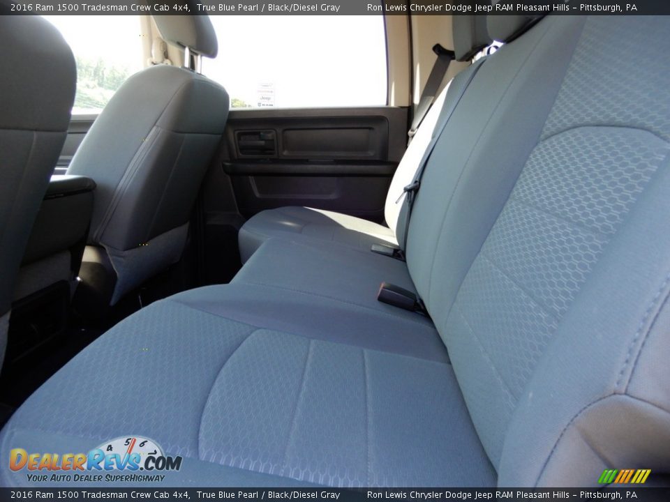 2016 Ram 1500 Tradesman Crew Cab 4x4 True Blue Pearl / Black/Diesel Gray Photo #12