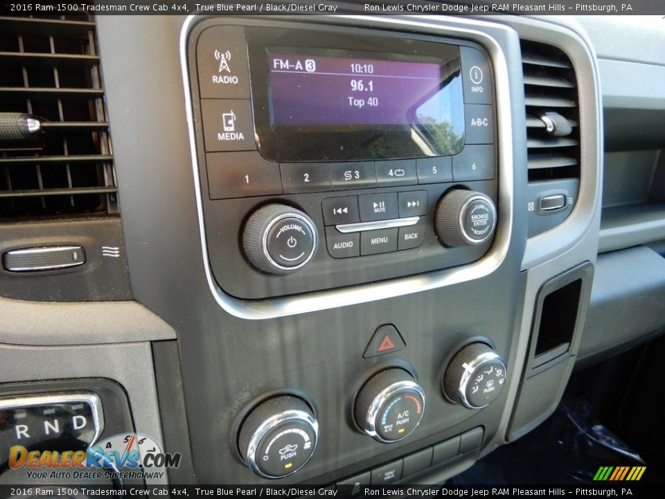 2016 Ram 1500 Tradesman Crew Cab 4x4 True Blue Pearl / Black/Diesel Gray Photo #19