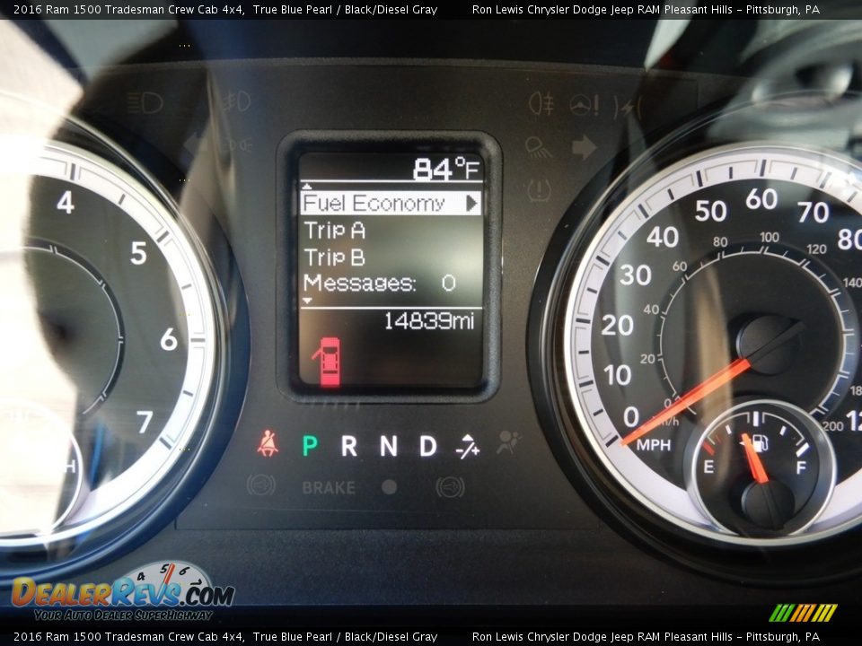 2016 Ram 1500 Tradesman Crew Cab 4x4 True Blue Pearl / Black/Diesel Gray Photo #20