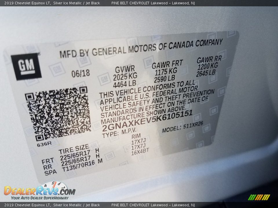 2019 Chevrolet Equinox LT Silver Ice Metallic / Jet Black Photo #10