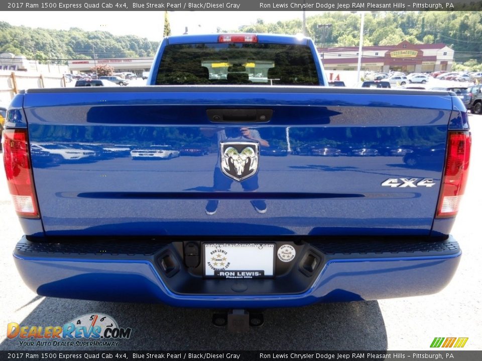 2017 Ram 1500 Express Quad Cab 4x4 Blue Streak Pearl / Black/Diesel Gray Photo #4