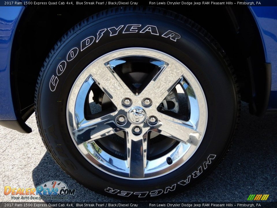 2017 Ram 1500 Express Quad Cab 4x4 Blue Streak Pearl / Black/Diesel Gray Photo #9