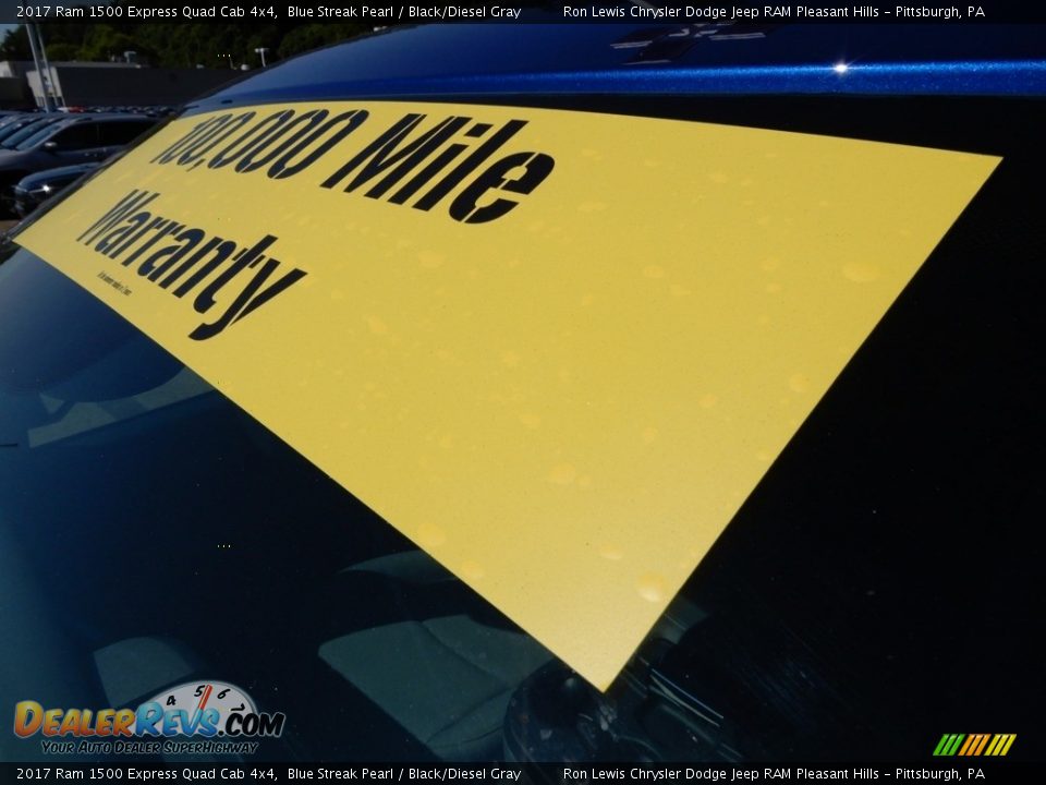 2017 Ram 1500 Express Quad Cab 4x4 Blue Streak Pearl / Black/Diesel Gray Photo #10