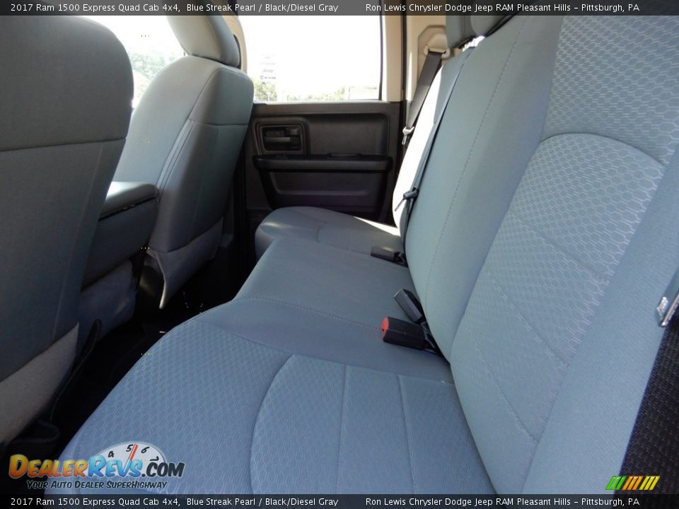 2017 Ram 1500 Express Quad Cab 4x4 Blue Streak Pearl / Black/Diesel Gray Photo #12