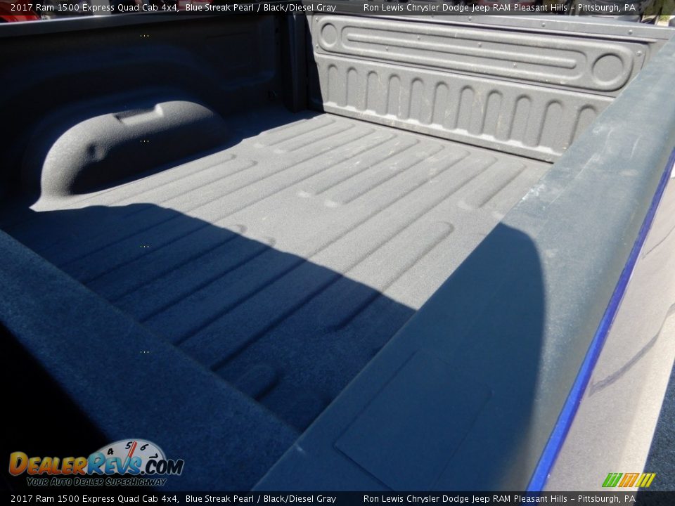 2017 Ram 1500 Express Quad Cab 4x4 Blue Streak Pearl / Black/Diesel Gray Photo #13