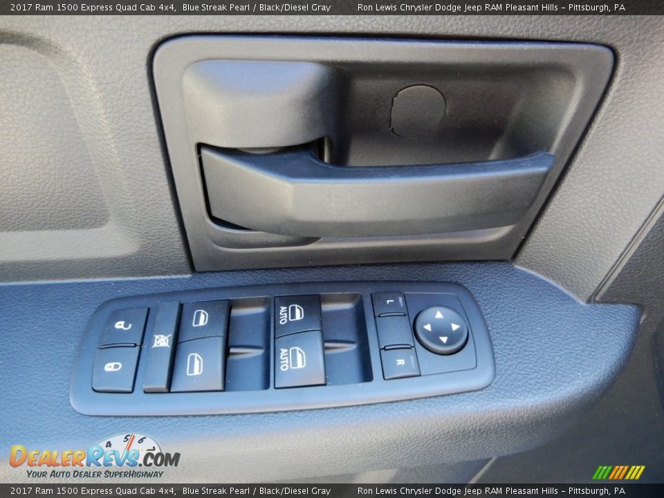 2017 Ram 1500 Express Quad Cab 4x4 Blue Streak Pearl / Black/Diesel Gray Photo #15