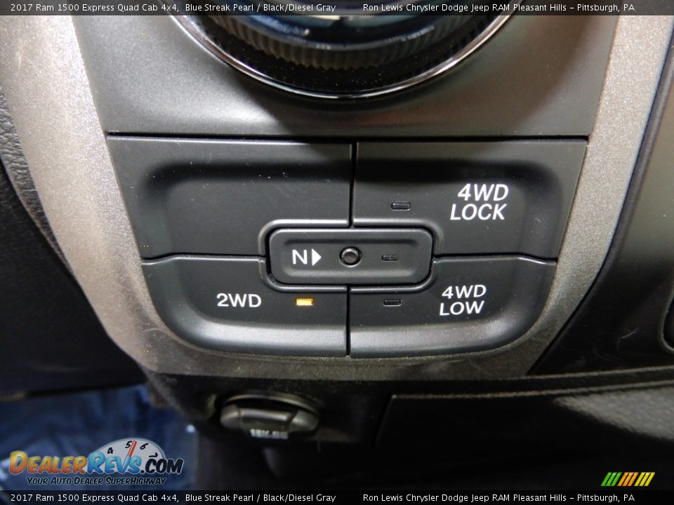 2017 Ram 1500 Express Quad Cab 4x4 Blue Streak Pearl / Black/Diesel Gray Photo #17