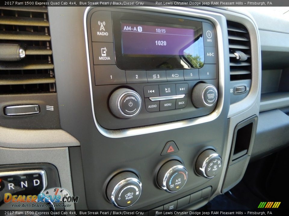 2017 Ram 1500 Express Quad Cab 4x4 Blue Streak Pearl / Black/Diesel Gray Photo #19