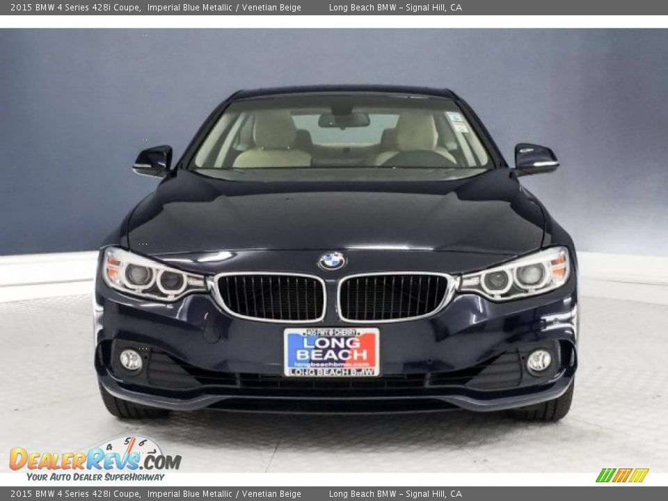 2015 BMW 4 Series 428i Coupe Imperial Blue Metallic / Venetian Beige Photo #2