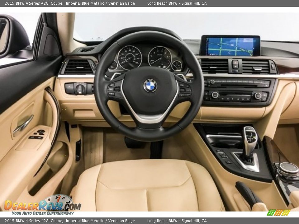 2015 BMW 4 Series 428i Coupe Imperial Blue Metallic / Venetian Beige Photo #4