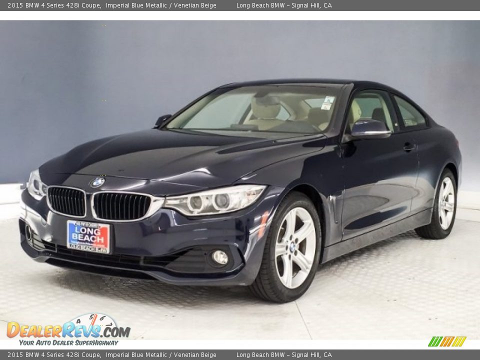 2015 BMW 4 Series 428i Coupe Imperial Blue Metallic / Venetian Beige Photo #13