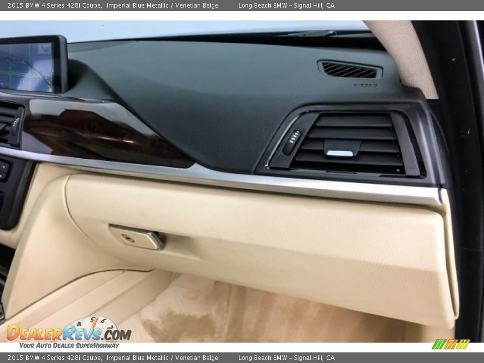 2015 BMW 4 Series 428i Coupe Imperial Blue Metallic / Venetian Beige Photo #24