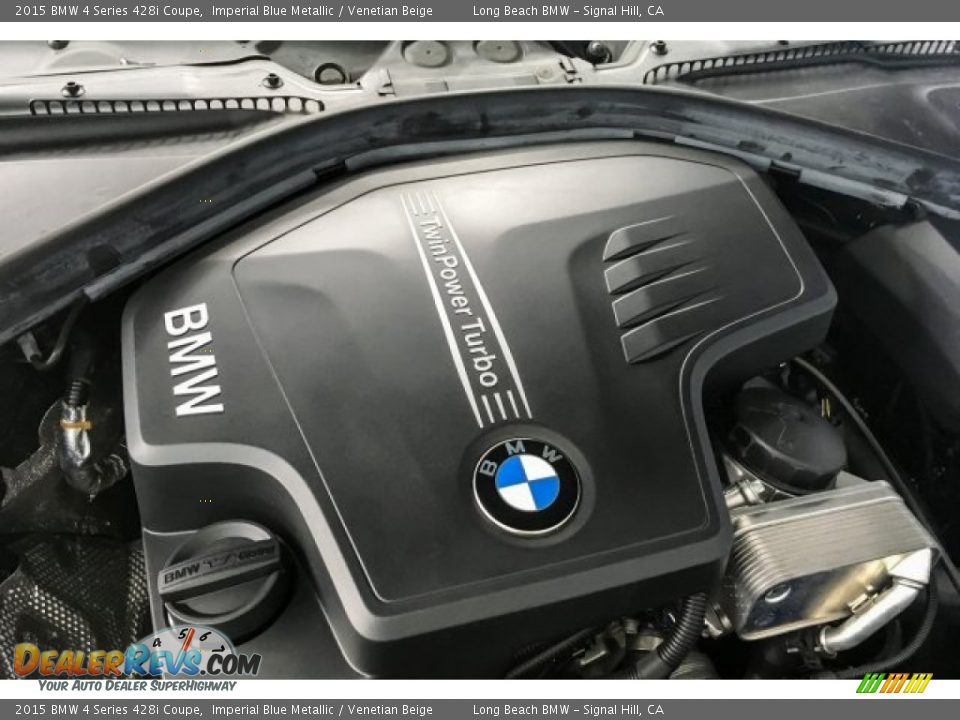 2015 BMW 4 Series 428i Coupe Imperial Blue Metallic / Venetian Beige Photo #28