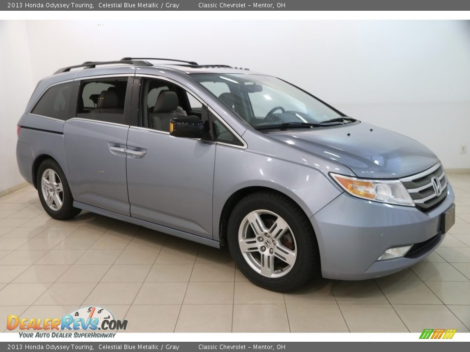 2013 Honda Odyssey Touring Celestial Blue Metallic / Gray Photo #1