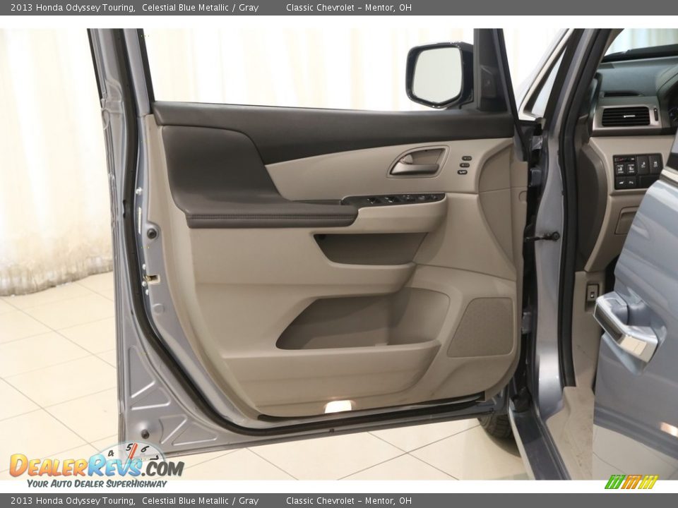 2013 Honda Odyssey Touring Celestial Blue Metallic / Gray Photo #4