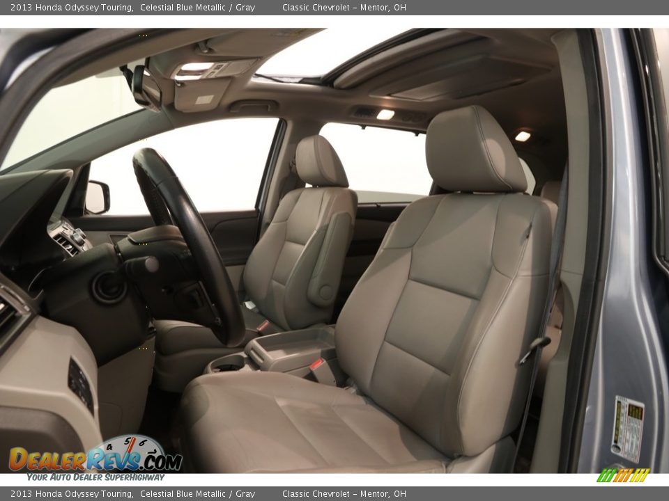 2013 Honda Odyssey Touring Celestial Blue Metallic / Gray Photo #6