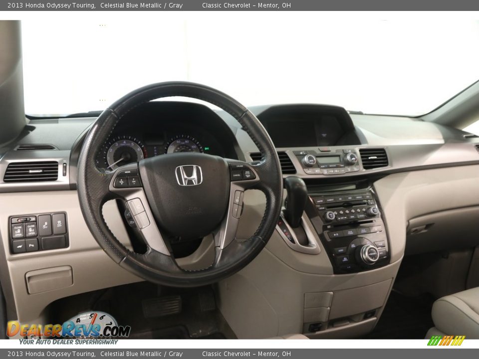 2013 Honda Odyssey Touring Celestial Blue Metallic / Gray Photo #7