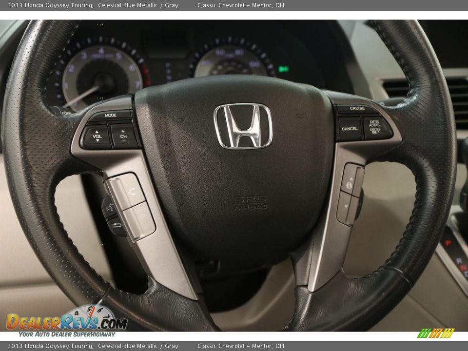 2013 Honda Odyssey Touring Celestial Blue Metallic / Gray Photo #8