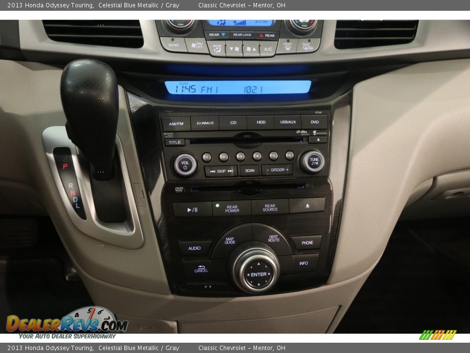 2013 Honda Odyssey Touring Celestial Blue Metallic / Gray Photo #14
